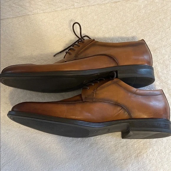 Aldo Brown Distressed Leather Oxford Shoes Business Corporate Formal Vintage - Picture 10 of 11